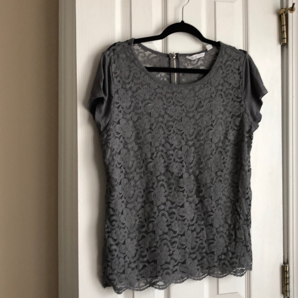 Lace gray top
